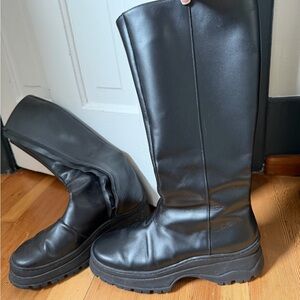 Women's Black Tall Platform Boots